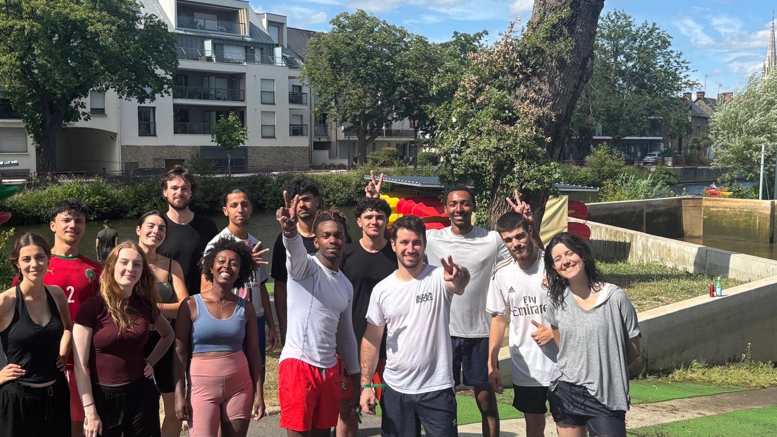 Équipe en extérieur